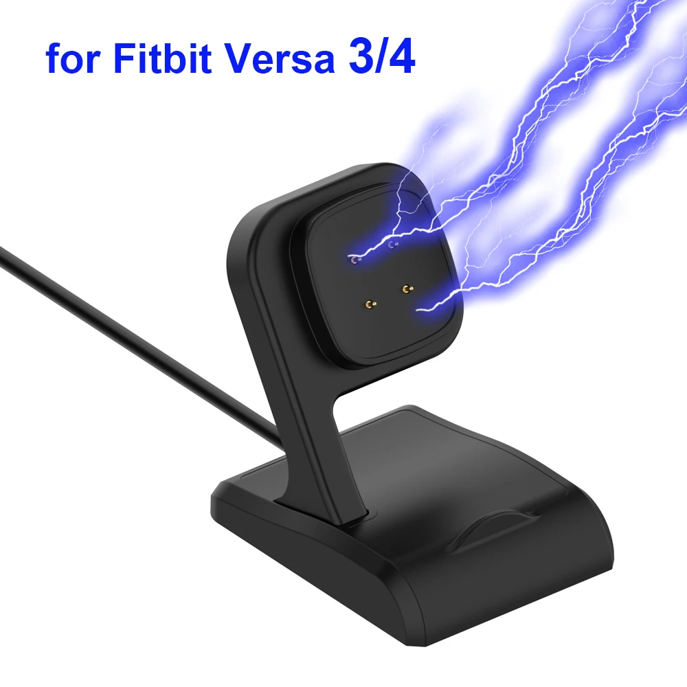 Versa4 Charger Stand Replacement Sense2 USB Charging Cable Dock Station Base Cradle for Fitbit Versa 4 3/ Sense Smart Watch