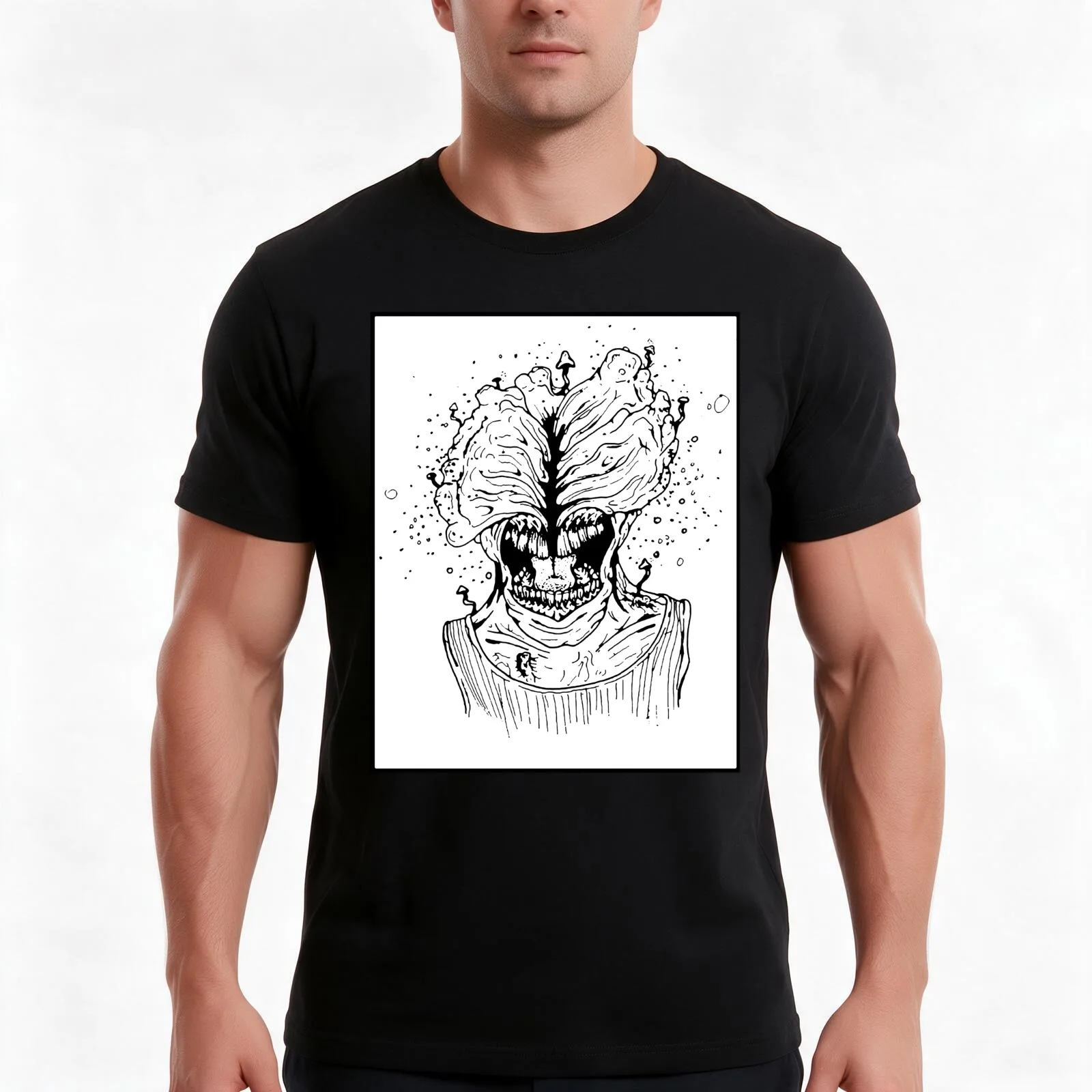 Clicker T-Shirt, Summer Casual Cotton Tee, Oversized Streetwear Tops, Vintage Graphic Print, Loose Fit Short Sleeve, 100% Cotton