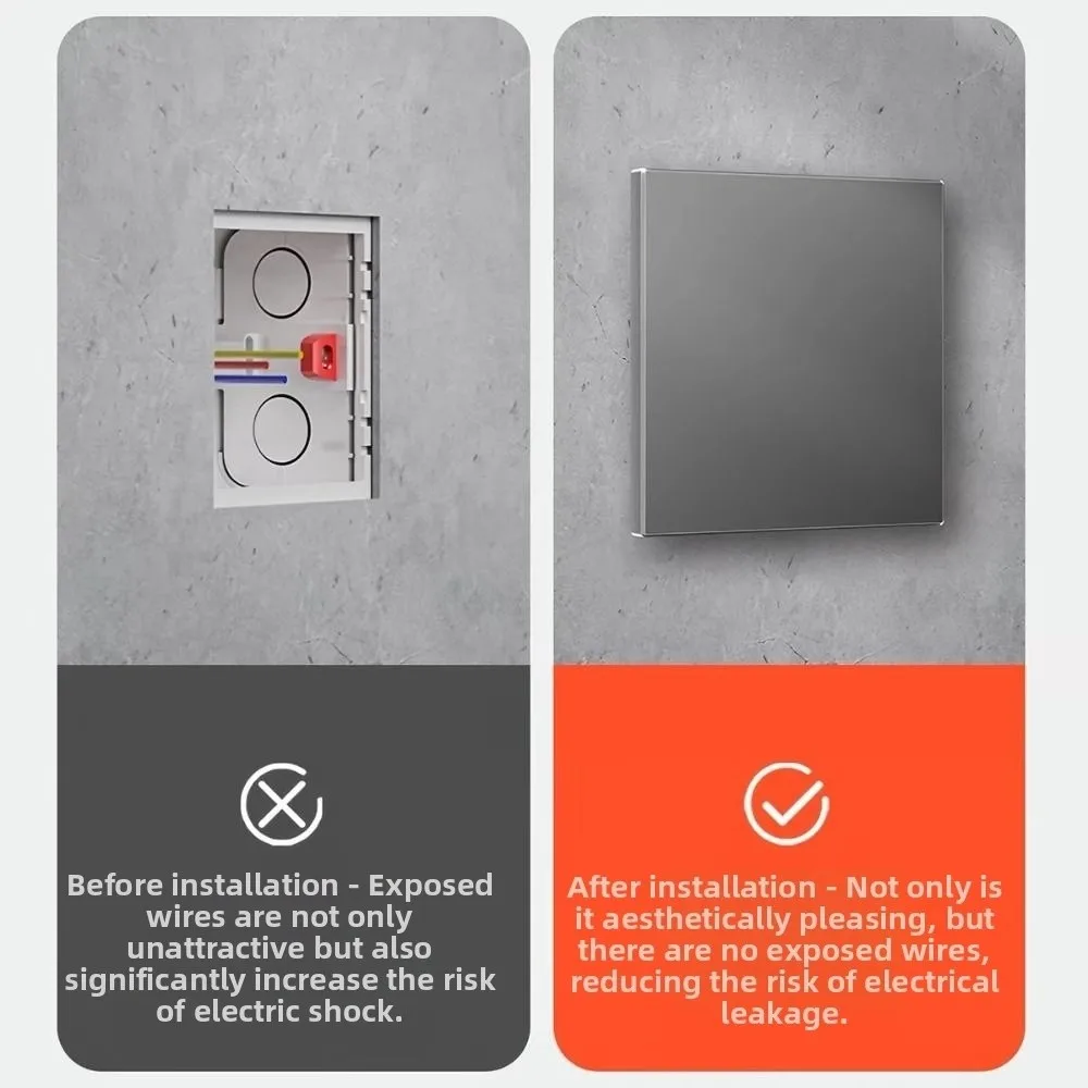 Home Decoration 86 Type Wall Hole Cover Self-adhesive 4 Colors Panel Decor Cover Switch Cover Plate Electrical Supplies