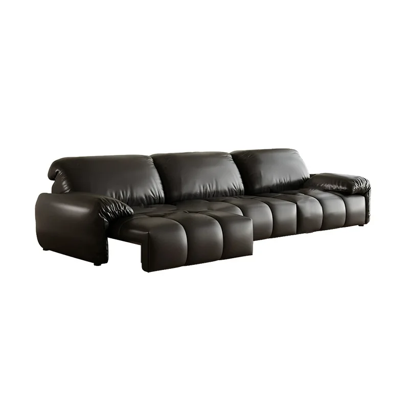 

Sofa bed, electric, smart, retractable, functional, living room, Italian, minimalist, leather