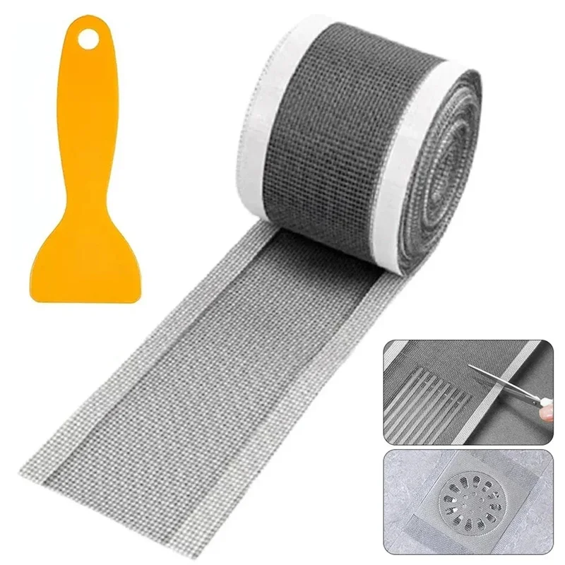 4/5/10m Cuttable Shower Drain Hair Catcher Self-Adhesive Floor Drain Stickers Disposable Mesh Bathroom Kitchen Sink Hair Filter