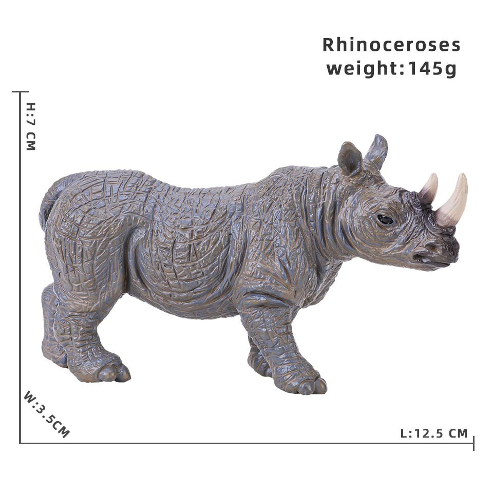 Solide Simulation Wild Zoo Tier Löwe Schnee Leopard Nashorn Bär Modell Action-figuren Elefant Tiger Spielzeug für Kinder – Detail 9