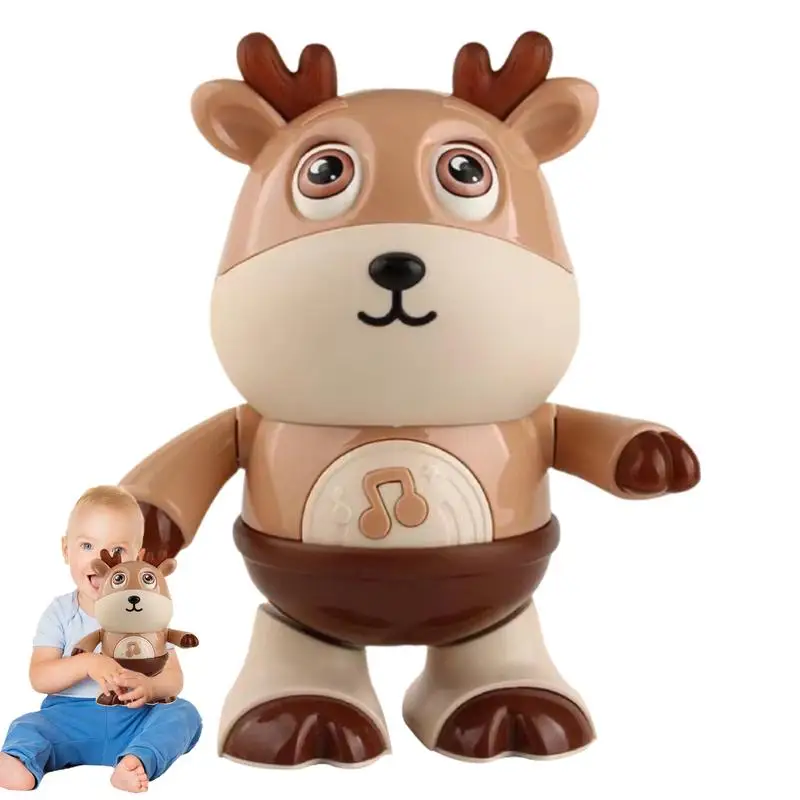 Musical Dancing Deer Electric Musical Dancing Robot Educational Learning Toy With Interactive Colorful Led Lights For Children