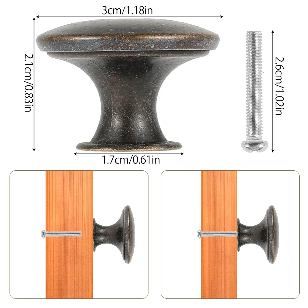 12PCS Retro Pull Handles Bronze Tone Alloy Kitchen Drawer Cabinet Door Knobs Furniture Hardware Fittings Cupboard Handle Hot