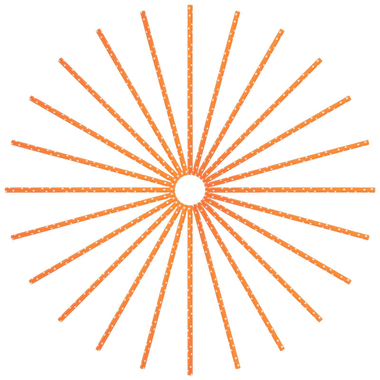 

100Pcs Paper Drinking Straws Orange and White Straws for Birthday Graduation Parties Easy to Use Polished Smooth Mouth