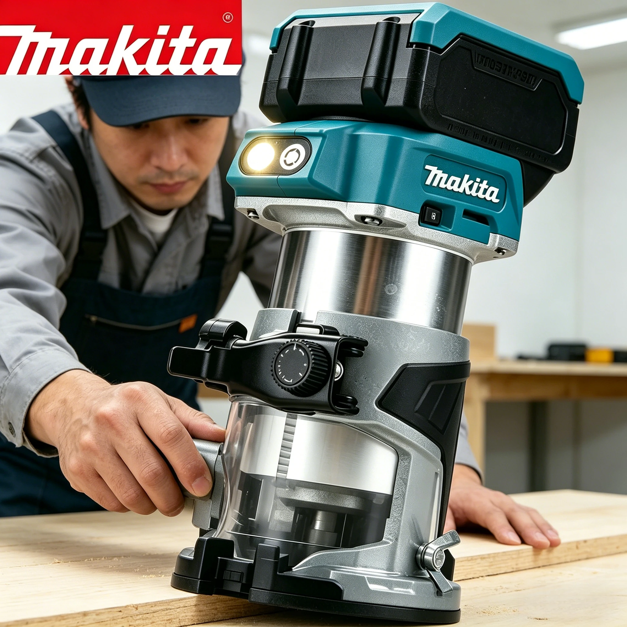 

Makita Original Lithium Battery DRT52 18V Cordless WoodRouter Trimmer,Perfect for Home DIY Furniture Making Cabinet Installation