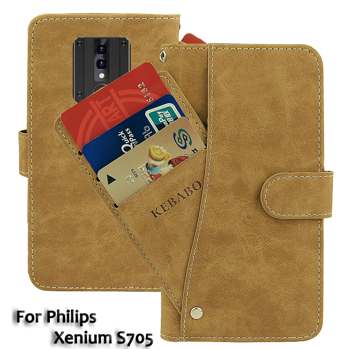 Vintage Leather Wallet For Philips Xenium S705 S20 S397 S688 S706 Case Flip Luxury Card Slots Cover Phone Protective Cases Bags