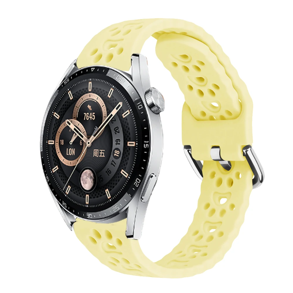 Gelang Silikon Wanita 20Mm 22Mm untuk Jam Tangan HUAWEI GT 3 46Mm 42Mm Gelang HONOR Magic WATCH 2 GS 3 Pro ES Strap Gelang Olahraga