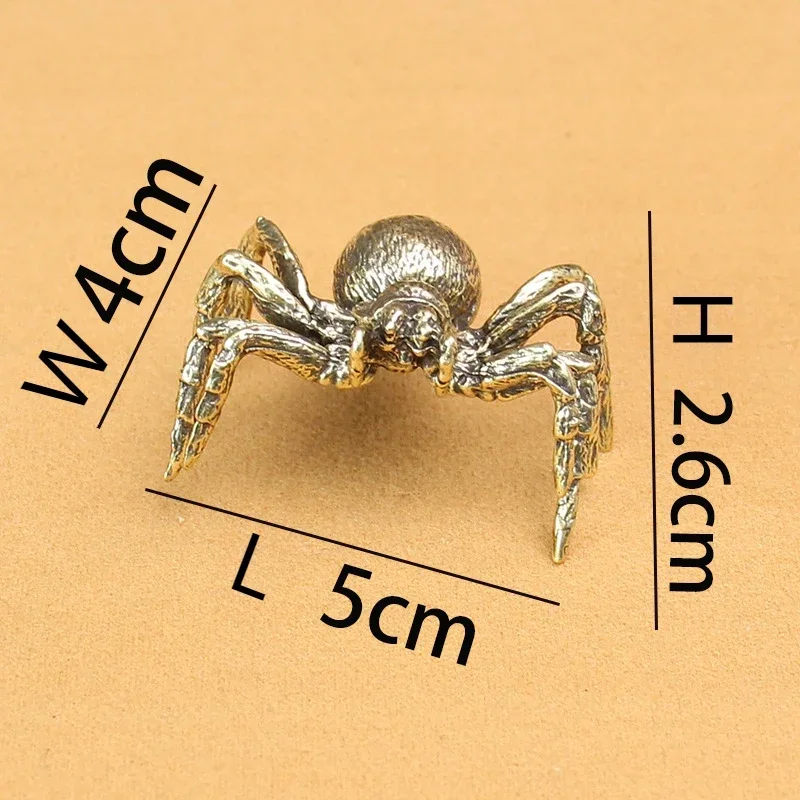 Personalized Brass Ornaments Spider Tea Pet Tea Ceremony Retro Crafts Home Living Room Tabletop Decoration Accessories Gifts