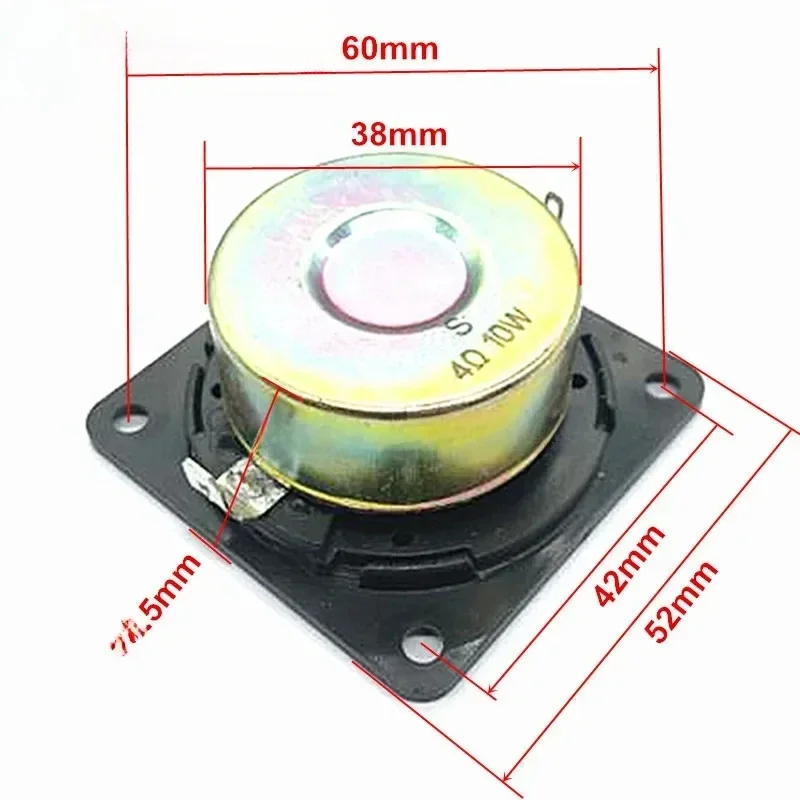 

2Pcs Square 2 Inch 52MM Audio Tweeter 4 Ohm 10W 8Ohm Anti-magnetic Treble Speaker High Frequency Home Loudspeaker DIY