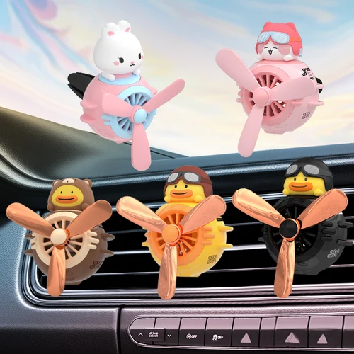 자동차 공기 배출구 아로마테라피 프로펠러 아로마테라피 장식품, 자동차 크리에이티브 선물, 2 가지 향기 태블릿 제공 