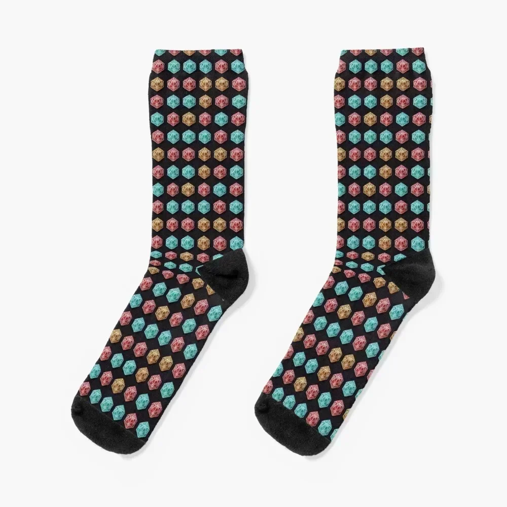 

D&D Dice Pattern Socks Novelties Argentina men cotton high quality Running Socks Ladies Men's