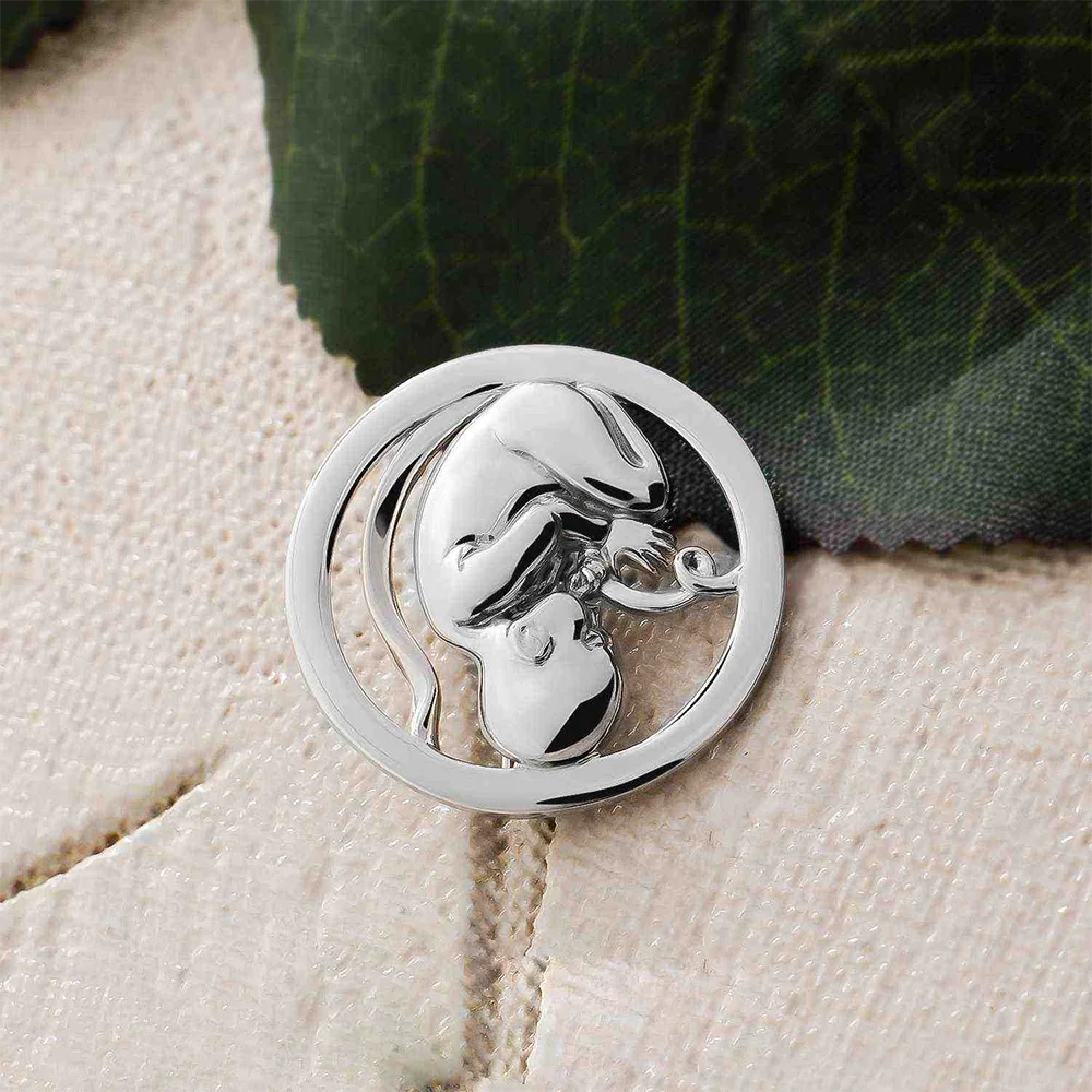 Hanreshe Obstetrics Baby Brooch Pins Medical Silver Plated Maternity Doctor Nurse Lapel Badge Jewelry Gift Decoration