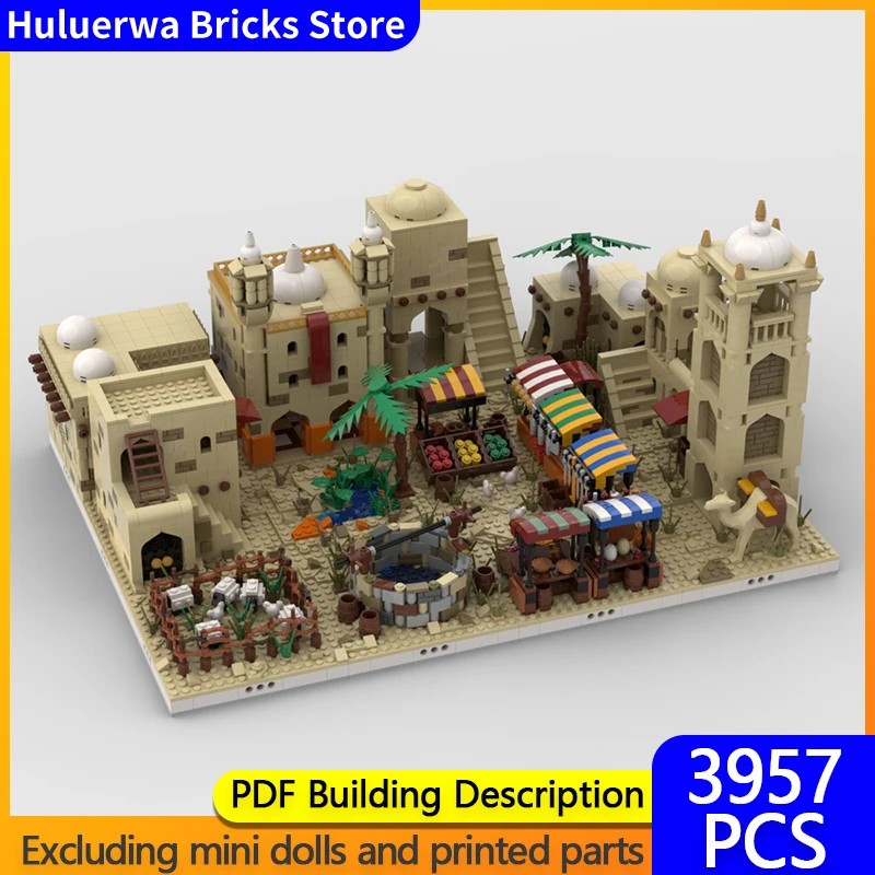 City Street View Star Movies Model MOC Building Bricks Desert Village Modular Technology Gift Holiday Assemble Children Toy Suit