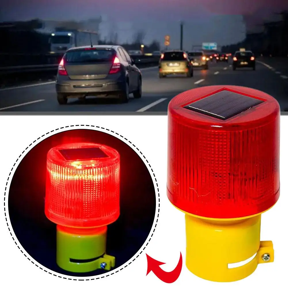 

Solar LED Emergency Light/Solar-powered Warning Lights Light/ Traffic Lights/Tower Alarm Lamp Crane /Beacon V0Q6