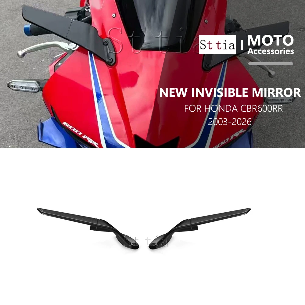 For Honda CBR600RR CBR 600 RR 2003-2026 CBR600 RR CNC Motorcycle Mirror Modified Wind Wing Adjustable Rotating Rearview Mirror