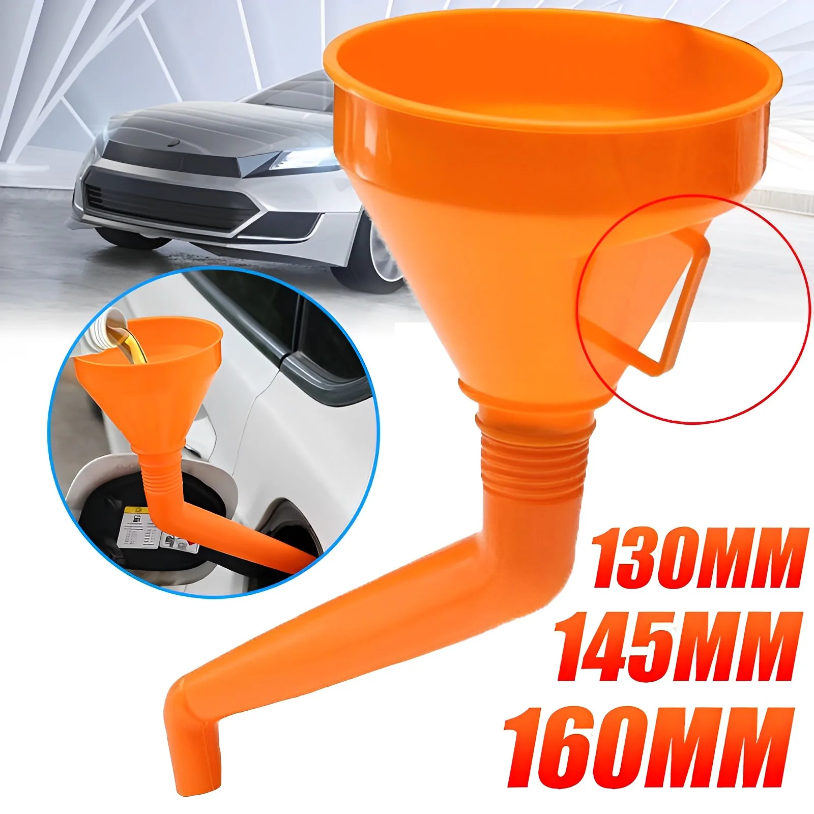 Refueling Funnel with Filter Detachable Hose Car Motorcycle Refuel Engine Oil Funnel Long Mouth Funnels Car Repair Filling Tools