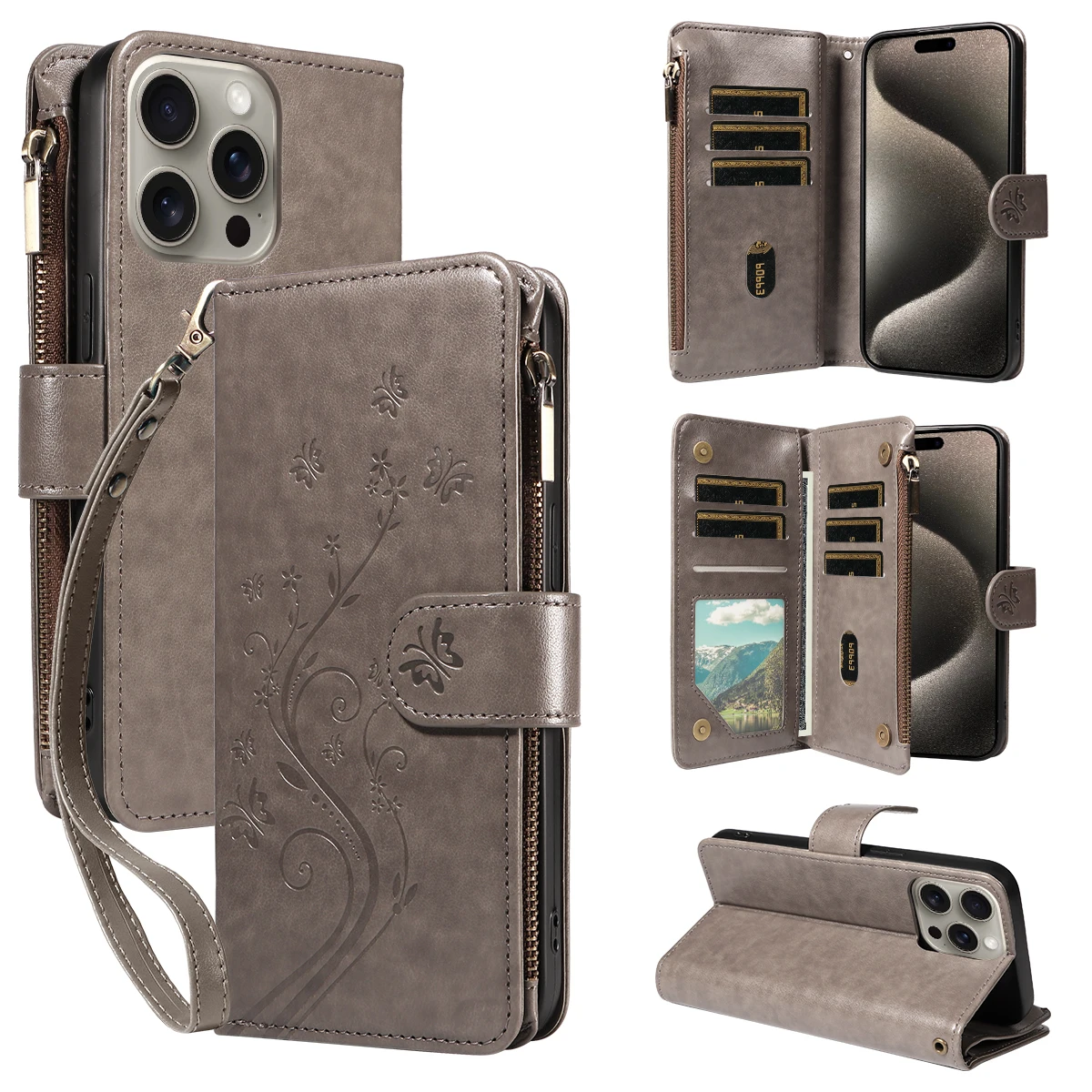 Embossed Zipper Lea… - image