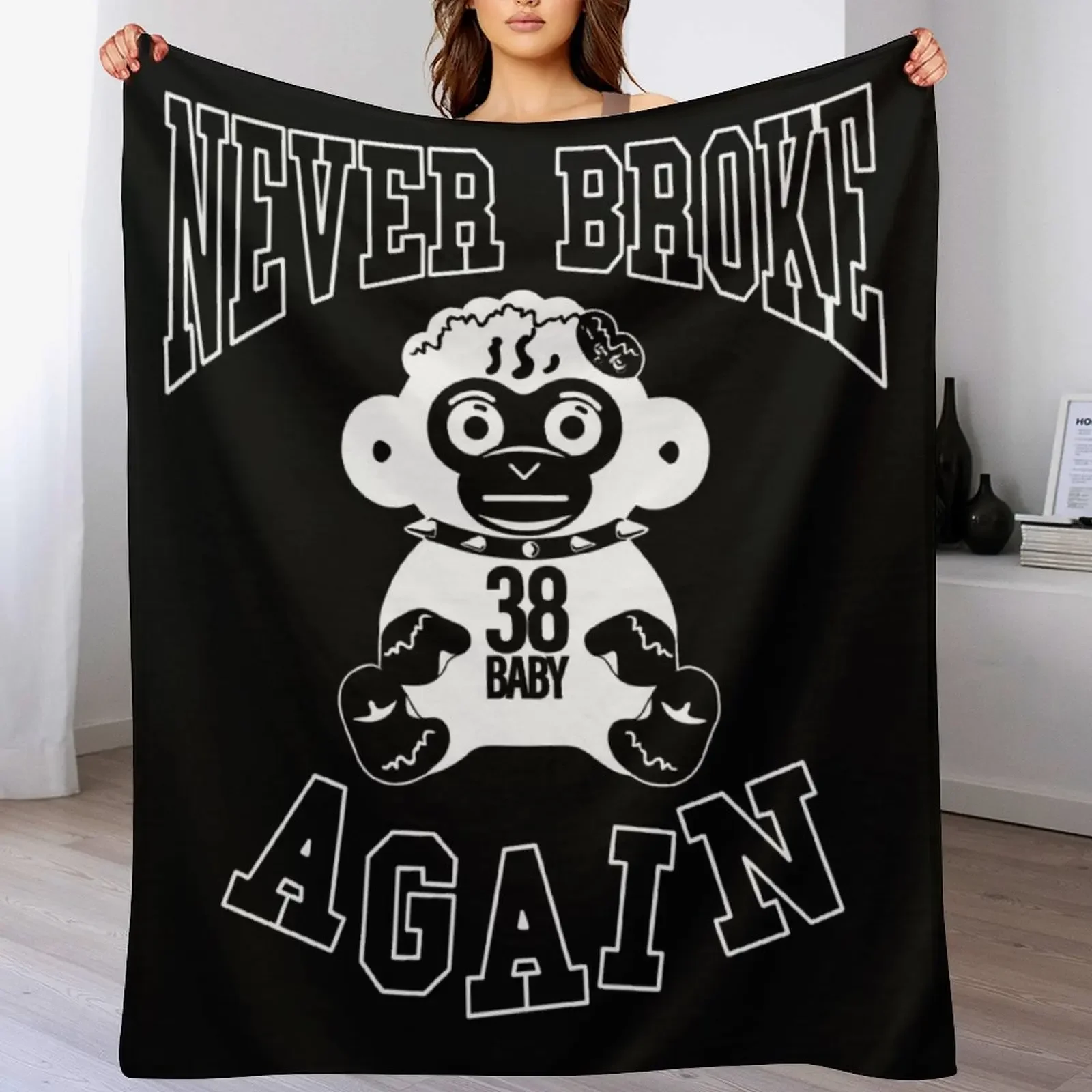 

monkey Throw Blanket Foldable Soft Warm Blanket for Outdoor Use