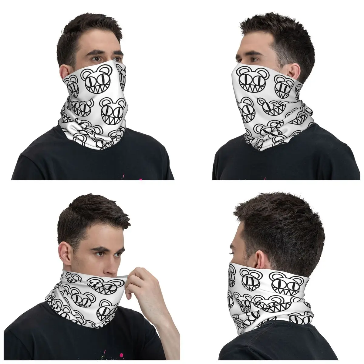 Radiohead Logo Bandana Neck Gaiter Printed Balaclavas Face Scarf Multifunctional Headwear Running for Men Women Adult Washable