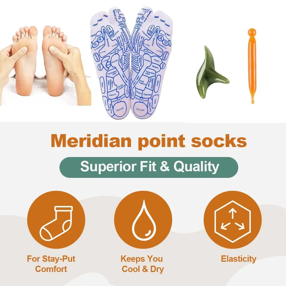 Massage Socks Acupressure Reflexology Socks Foot Reflexology Soft Socks Foot Ache Relief Remedy for Foot Massage for Women Men