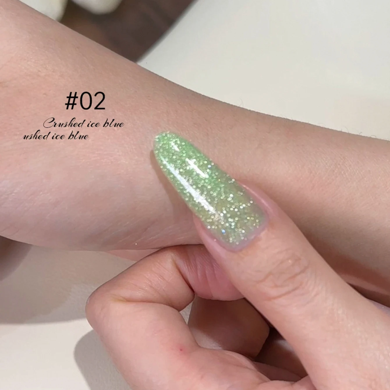 1 pièces WS nouveau glace pilée bleu cassé diamant Gel vernis à ongles populaire souper Flash bleu vert jaune Gel Nail Art Salon de manucure