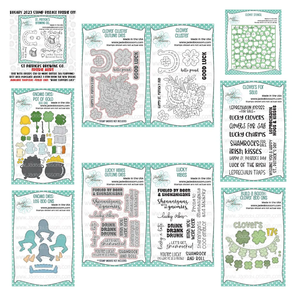 

New Leprechauns Deco Embossing Craft Lucky Vibes Stamp Clover Stencil Diy Gnome Dies: Leg Pot of Gold Add Ons Metal Cutting Dies