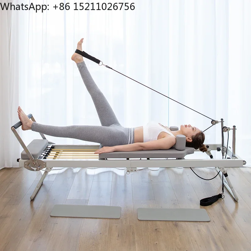 Large Folding Pilates Reformer Equipment Core Yoga Bed Home Fitness Weight Loss Steel ABS steels Material Pilates Machine