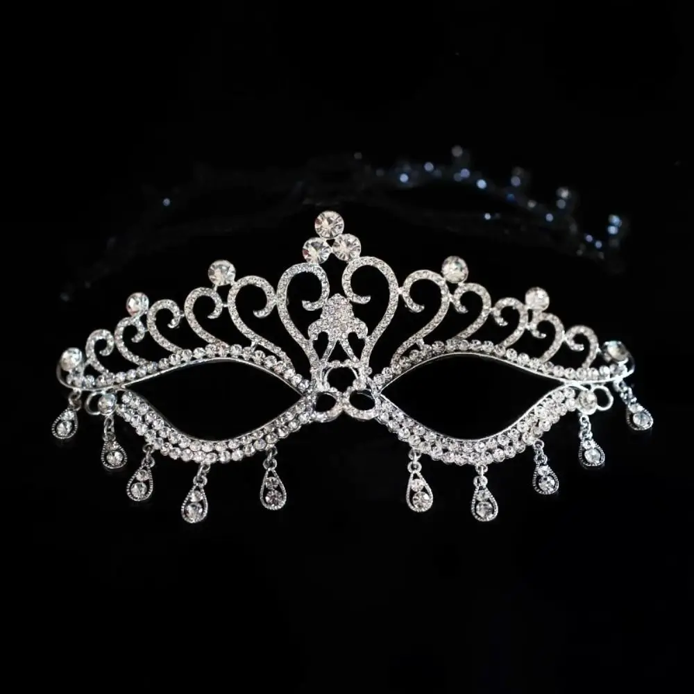 Sluier Strass Masker Volgelaats Kwastje Maskerade Masker Carnaval Kostuum Rekwisieten Gezichtsketting Gezichtssieraden Accessoires Feest