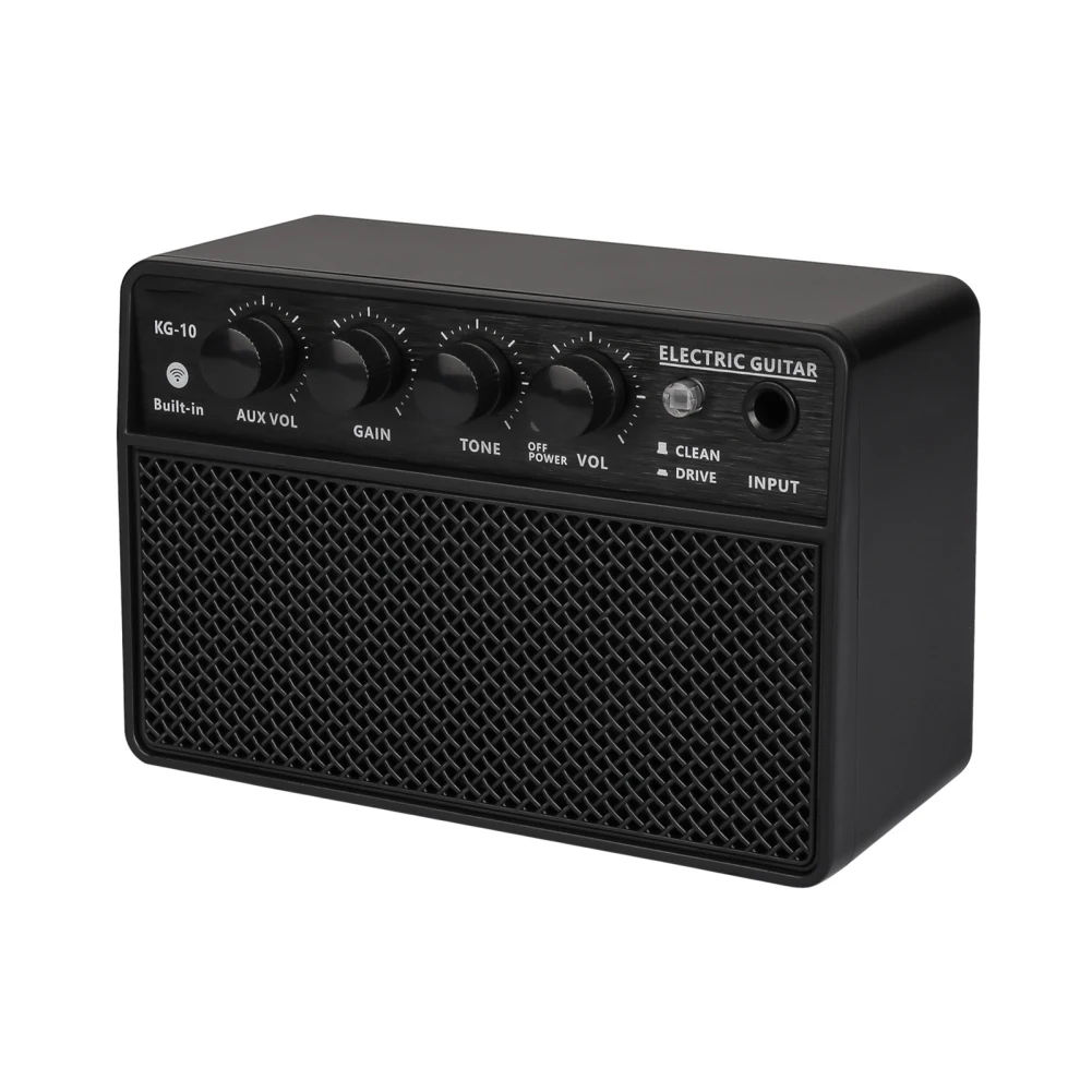 KG-10 Electric Guitar Amplifier With 6.35mm Input Interface Portable Speaker Electric Bass Amplifier For Phones Tablet Laptop