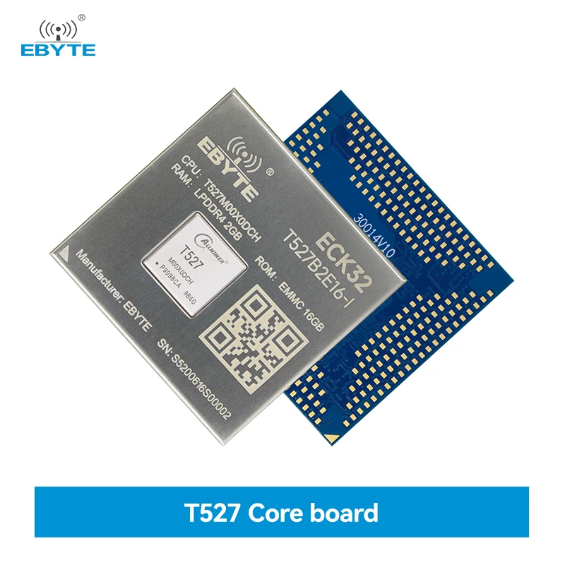

Основная плата T527 Многоядерная голосовая основная плата Cortex-A55 EBYTE ECK32 ECB32 Серия 2 ГБ/4 ГБ LPDDR4 16 ГБ/32 ГБ eMMC RISC-V
