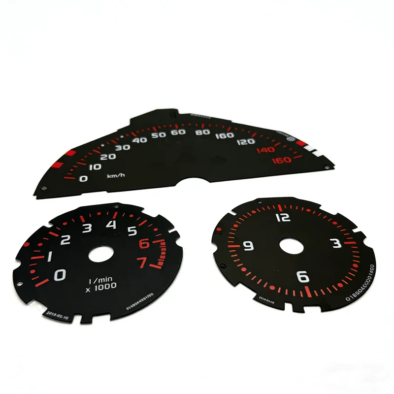 Set Gauge Face For Smart Fortwo W451 Speedometer Tachometer and Clock 160KM/H 200KM/H 100MP/H