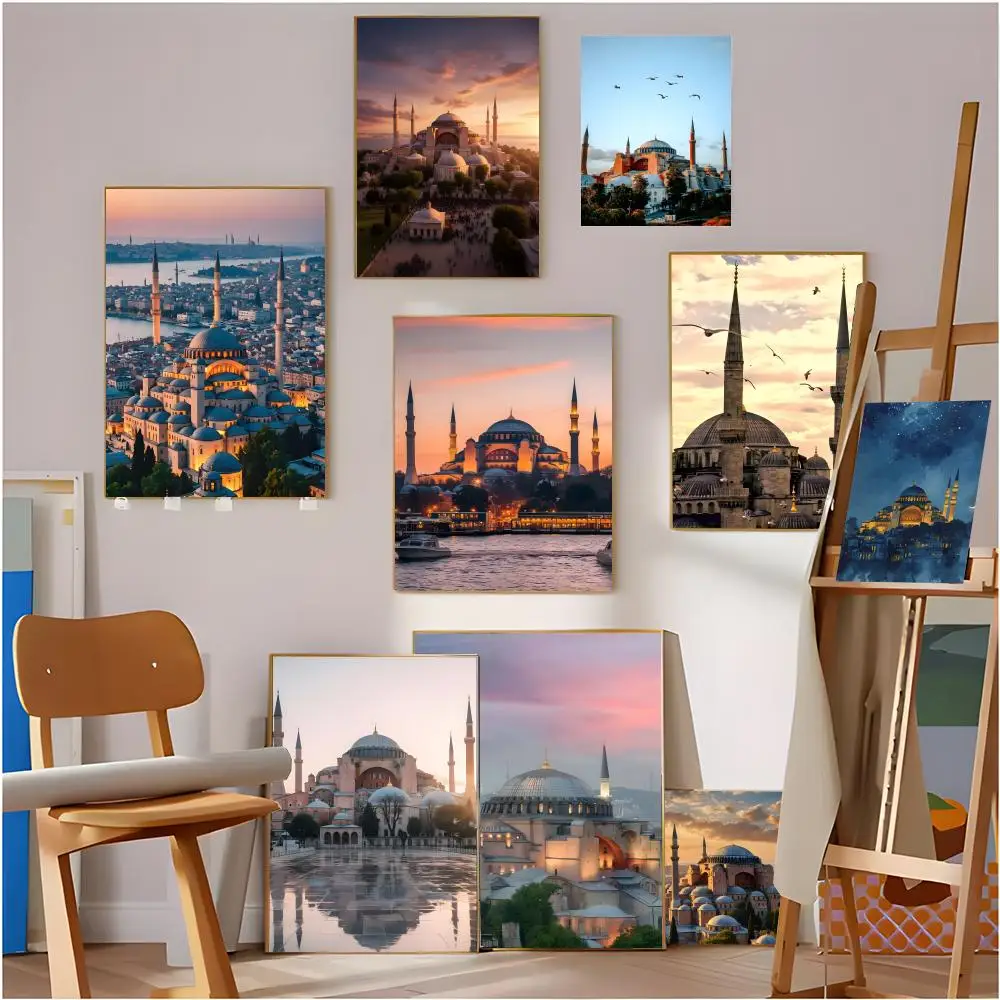 Majestic Hagia Sophias Poster Modern art bathroom wall poster waterproof frameless decorative gift