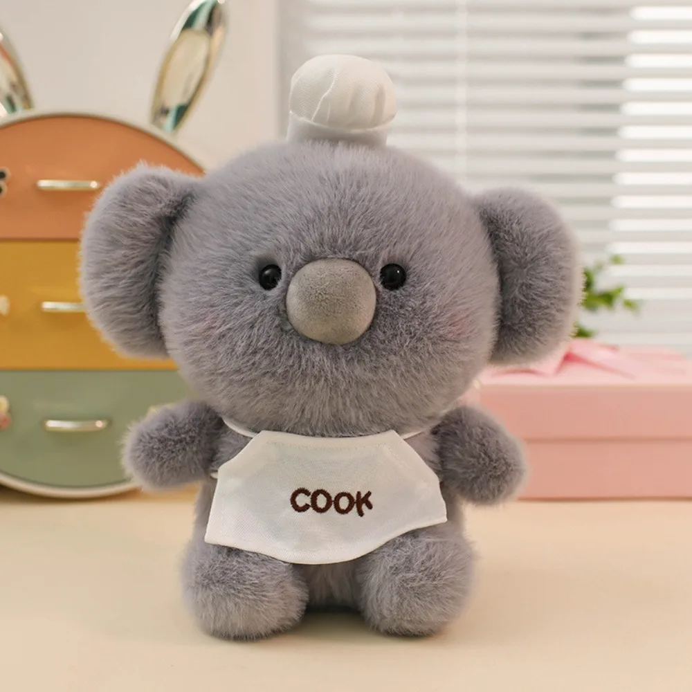 

Cute Chef Series Little Bear Plush Toy Pink Pig Koala Elephant Plush Doll Soft Cartoon Animal Duck Doll Kids Birthday Christmas
