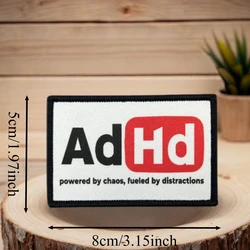 Parche de moral ADHD con velcro para chaleco táctico o mochila