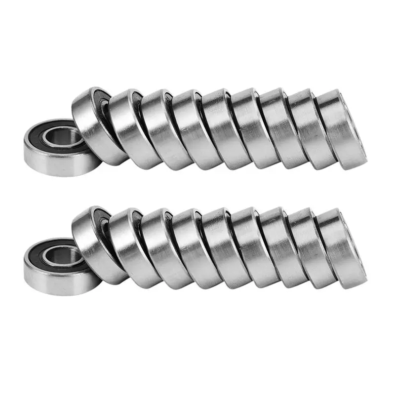 AA81-698-2RS Deep Groove Ball Bearing Double Sealed 8Mm X 19Mm X 6Mm Carbon Steel Bearings (Pack Of 20)