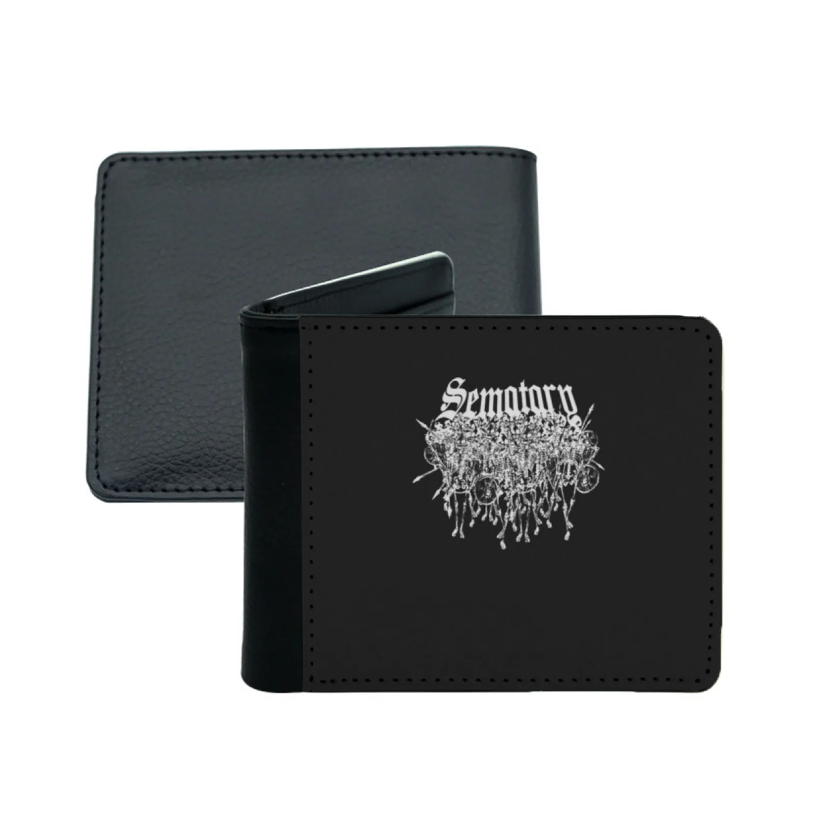Sematary Logo Essential T Shirt New Men's Wallet Short Fashion Pu Leather Wallet Multi Card Wallet Sematary Logo Essential