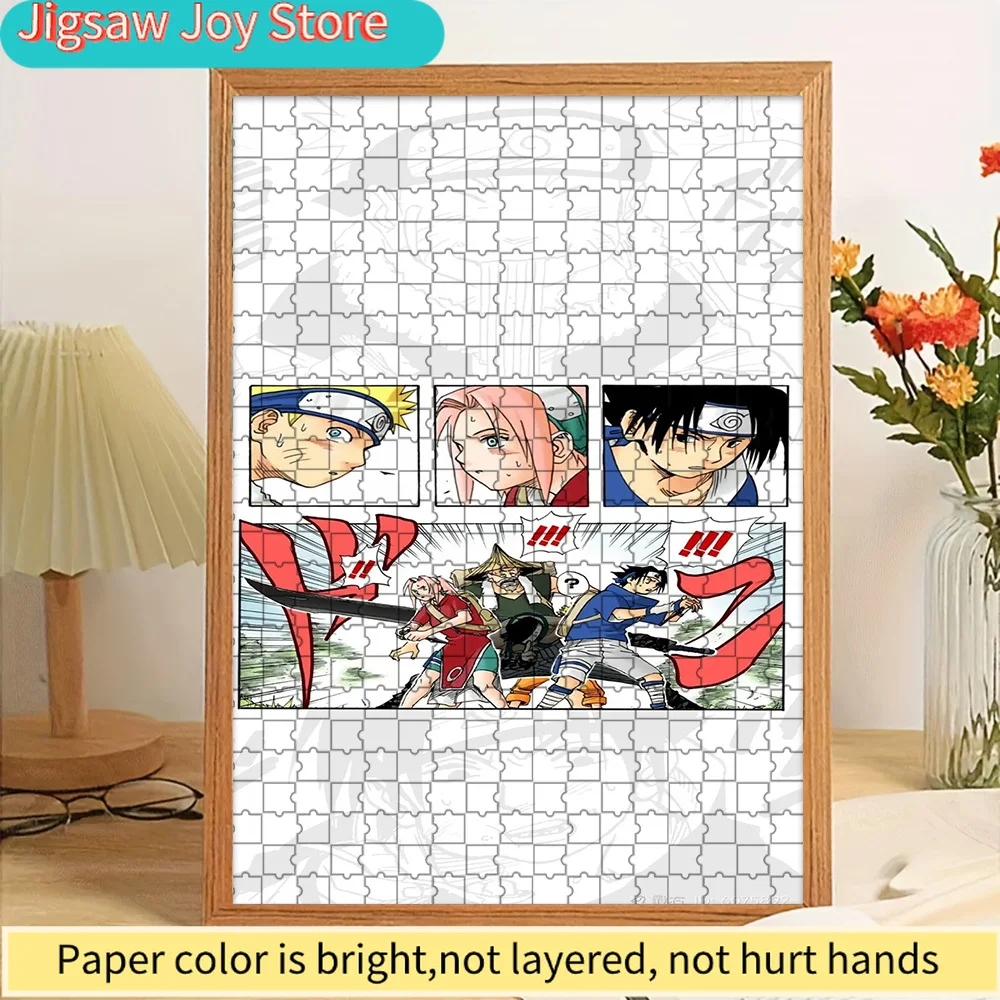 

Anime Naruto Team 7 Classic Manga Panel Battle Scene Paper Puzzle, Premium Thick Paper Material, High Definition Vivid Printing,