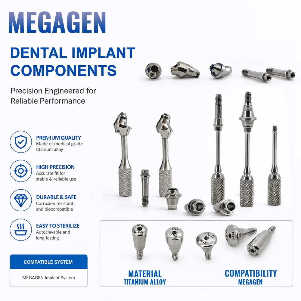 MegaGen Compatible AnyRidge Healing Abutment Titanium Healing Cap Gingival Former Kit for Soft Tissue Restoration
