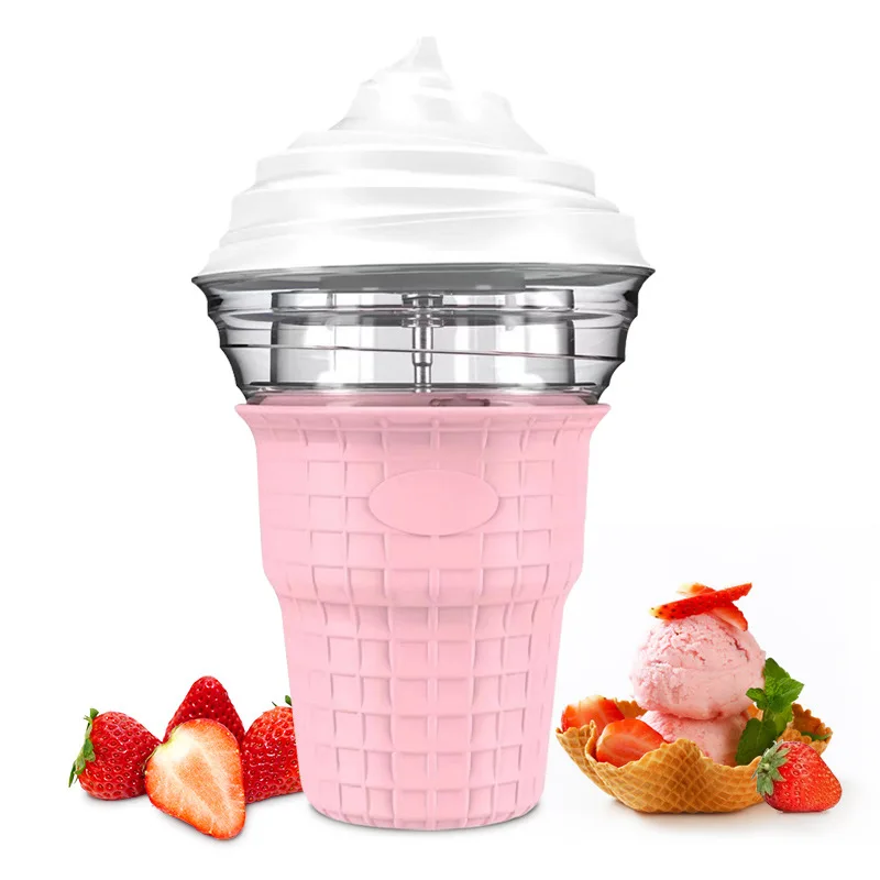 Ice cream home self-made machine ice cream mini small automatic yogurt cone  ice cream