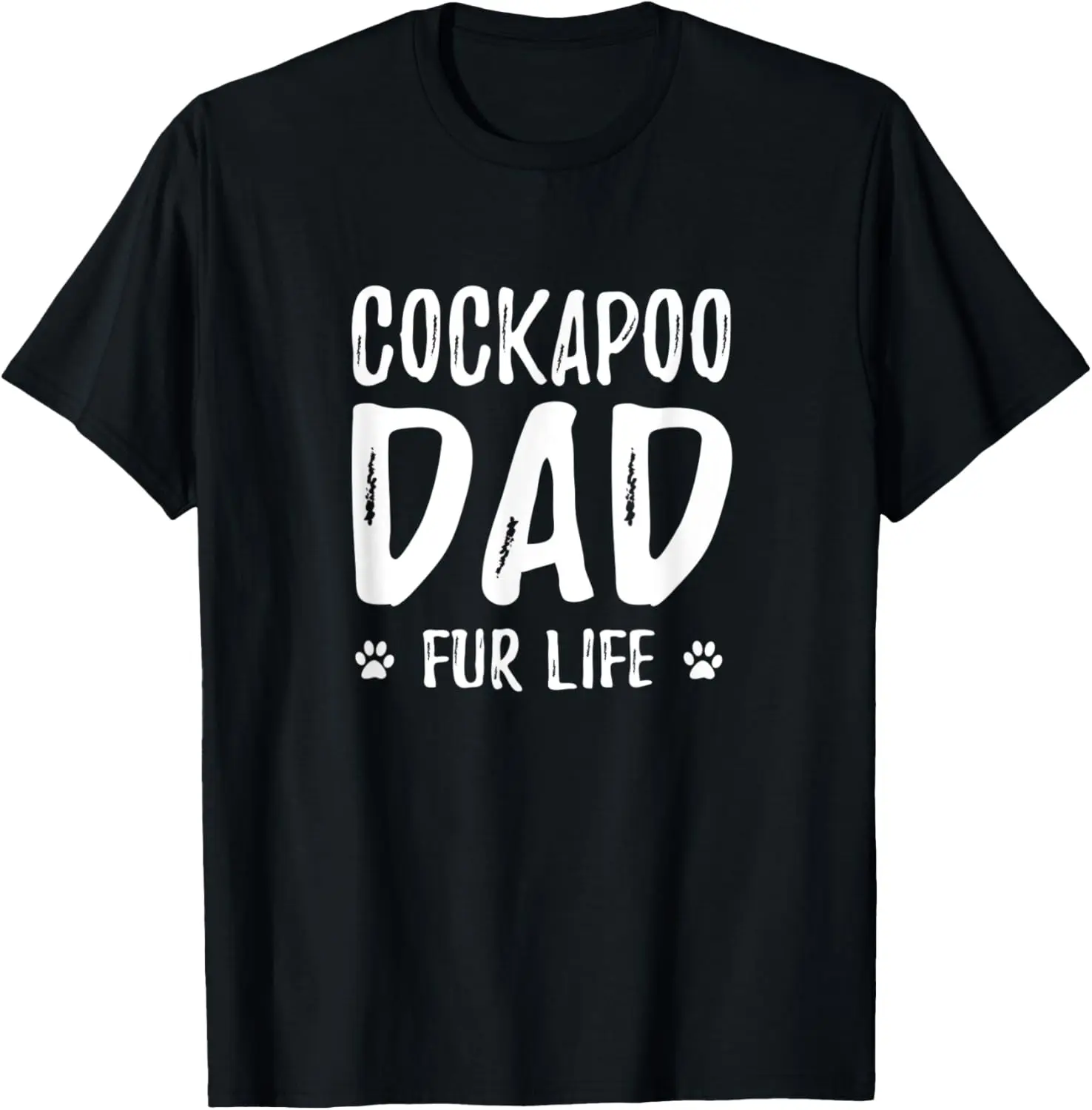 Mens Cockapoo Dad Fur Life T-Shirt Funny Dog Dad Gift T-Shirt