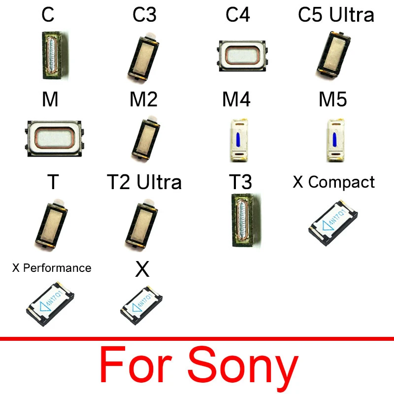 Earpiece Speaker For Sony Xperia C S39H C3 C4 C5 M M2 M4 M5 T T2 T3 Ultra LT30P XM50H D5102 X Compact Performance Receiver Parts