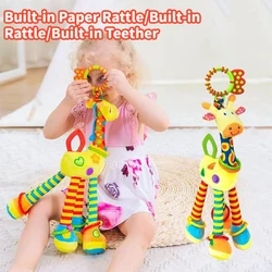 Adorable Giraffe Toys Stroller Pendant Toys Handbells Rattles Ring The Bell Toys Baby Handle Toys Education Training Sensory Toy