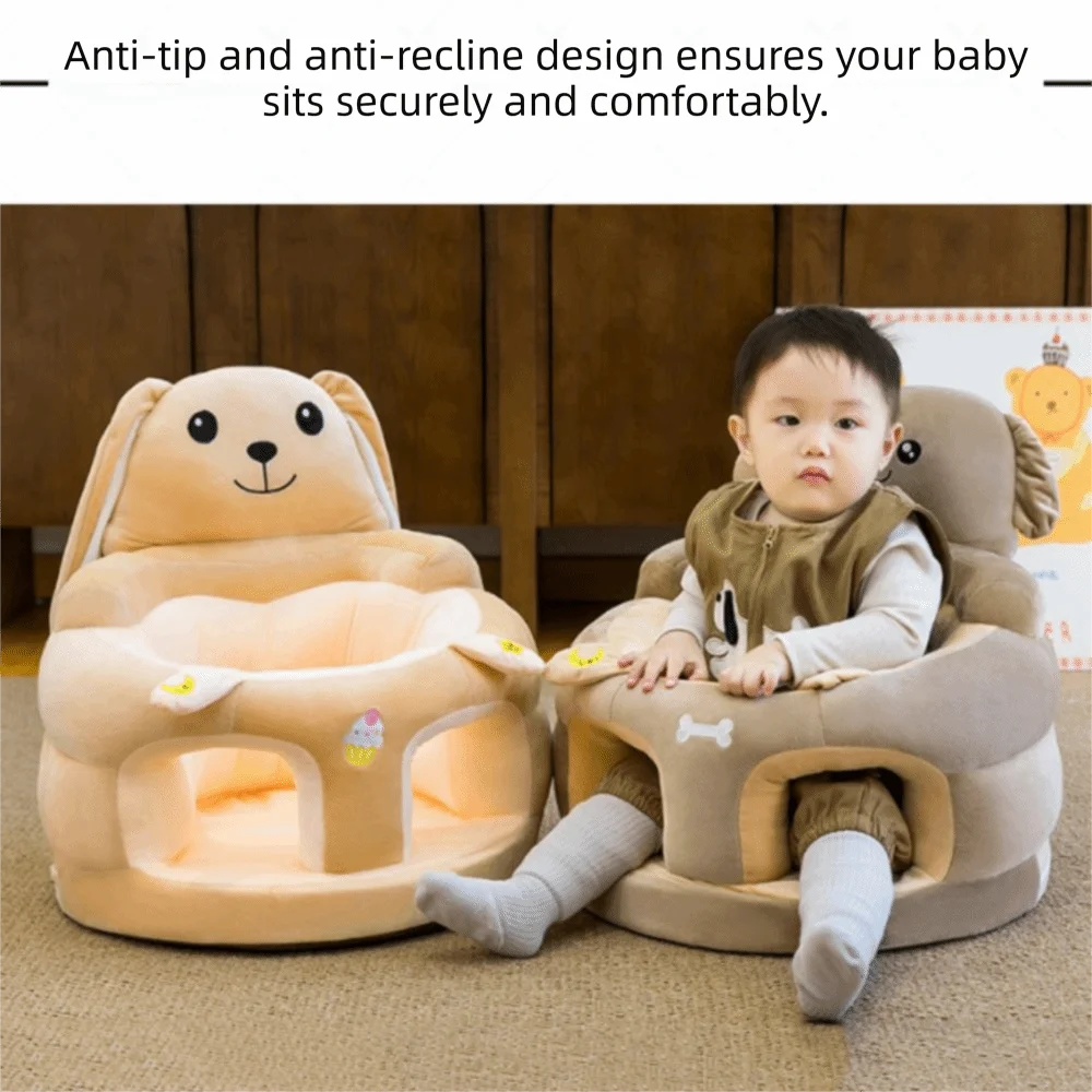 Anti-Fall Baby Learning Chair Cartoon Style Booster Seat Toddler Seat Cushion Comfortable Cushion Heightened Design