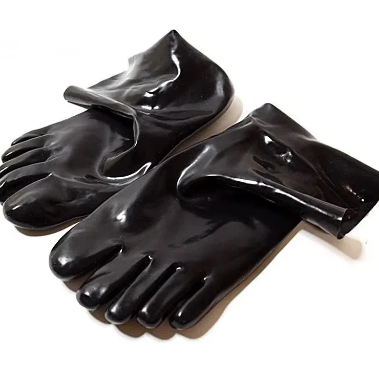 Latex Black  Glossy Socks Laetx Rubber Sexy Costumes