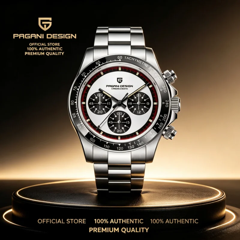 PAGANI DESIGN 2026 New Men Quartz Wristwatch Fashion Ceramic Bezel Chronograph Stopwatch Waterproof 100m Stainless Watch for Men