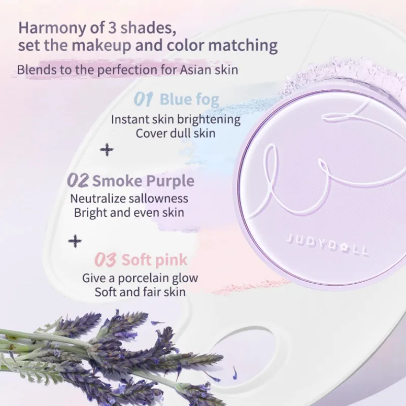 Judydoll Loose Powder Makeup Oil Control Transparent Finishing Powder Waterproof Cosmetic Face Setting With Puff