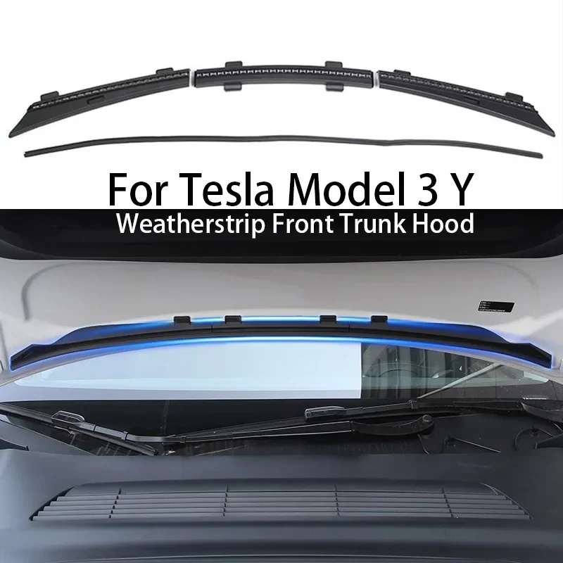 

Front Trunk Hood Water Strip For Tesla Model 3 Y Accessories Water Seal Retaining Strips Weather Rubber Air Vent Intake Protect