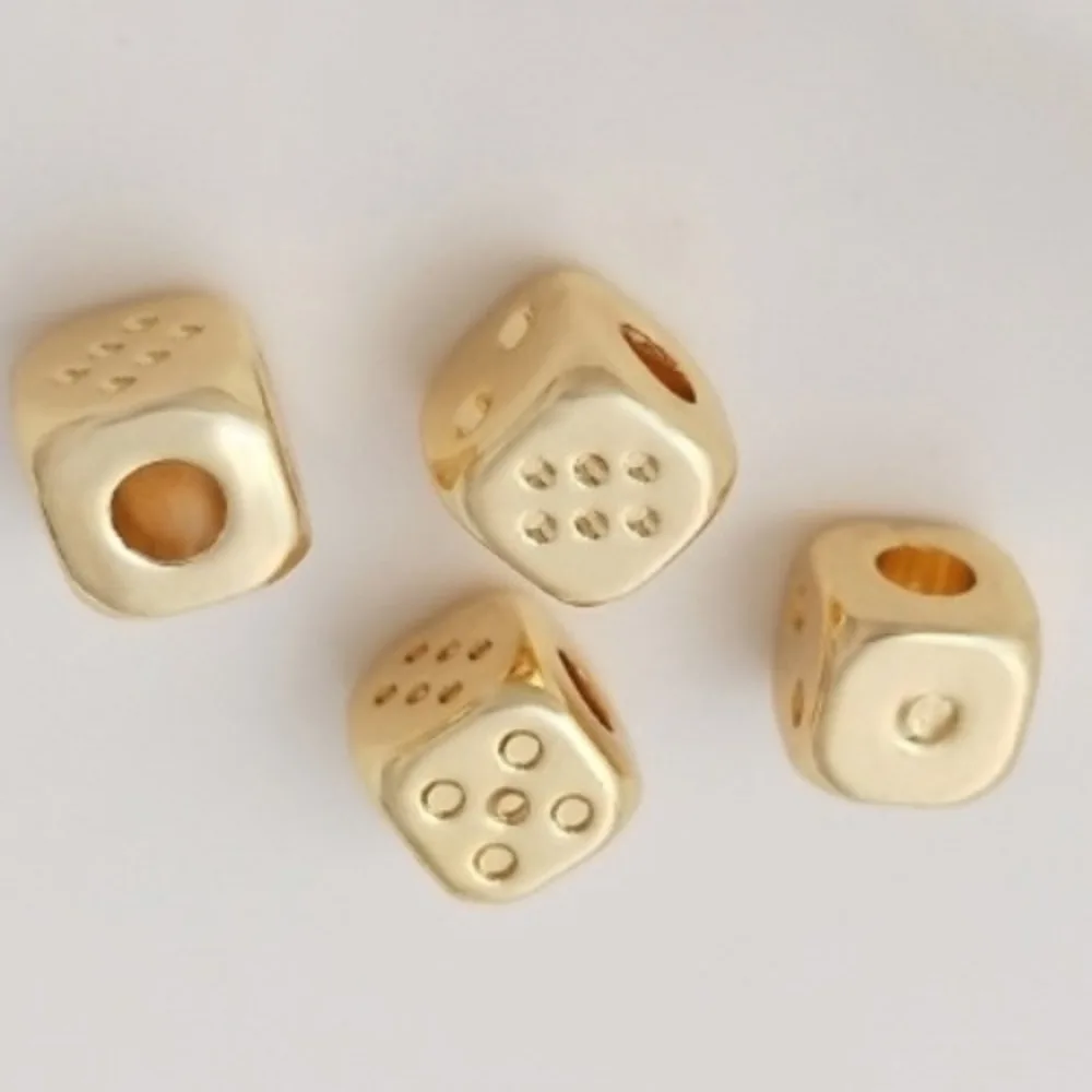 

Медные бусины 14-каратного золота, квадратные бусины ручной работы из бисера, браслет «сделай сам», ожерелье, ювелирные изделия, свободные бусины, аксессуары ручной работы