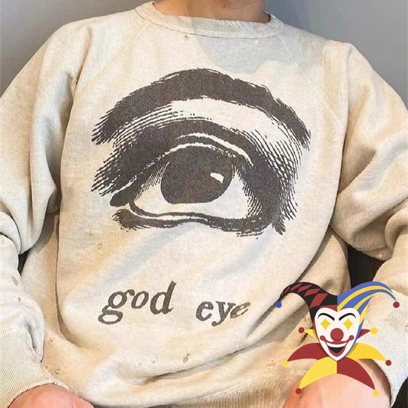 

Свитшоты в стиле реглан SAINT GOD худи с граффити Crewneck для мужчин и женщин